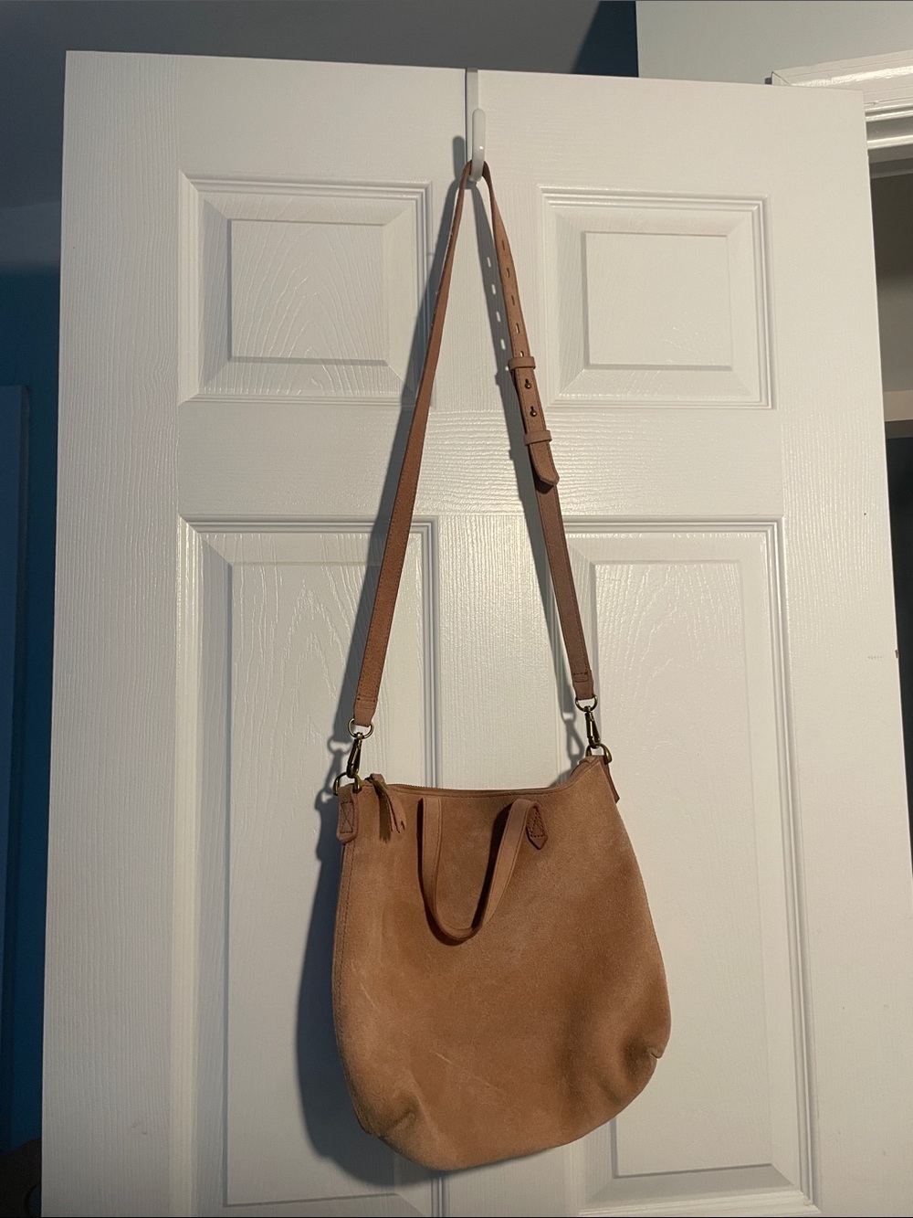 Madewell Suede Shoulder Hobo Bag in Brown-Tan - Picture 3 of 5